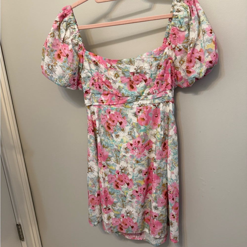 Altar’d State Floral Puff Sleeve Dress